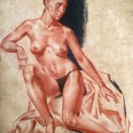 Nudo di giovane donna seduta